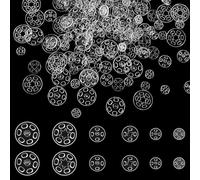HJZHII Lot de 120 boutons pression ronds invisibles en plastique transparent pour couture, vêtements, loisirs créatifs - 7 mm, 10 mm, 15 mm