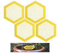 HJZHII Lot de 4 îles flottantes pour abeilles, 18 cm, mangeoire pour abeilles, tasses, arroseur d'insectes et stations d'eau papillon pour décoration de jardin extérieur, pollinisateurs assoiffés