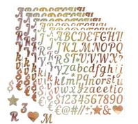 HJZHII Lot de 6 feuilles d'autocollants lettres et chiffres dorés et brillants pour boîte aux lettres, grands autocollants résistants aux intempéries pour étiquettes, scrapbooking et décoration