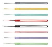 HJZHII Lot de 8 cordons de poignet en silicone réglables pour téléphones portables, clés USB, porte-clés, MP3, MP4, mini appareils photo, GoPro, portefeuille et étiquette d'identification, multicolore