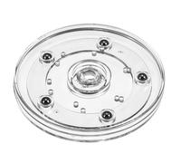 HJZHII Petit Lazy Susan, plateau tournant en acrylique, 10 cm, mini plateau tournant, en plastique, contenant rotatif, transparent, pour cuisine, gâteau, épices