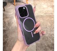HJZSZX Coque magnétique Transparente Antichoc pour iPhone 14proMax, Chargement sans Fil (pour iPhone 14proMax/Violet)