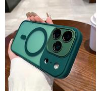 HJZSZX Coque Rigide magnétique Mate pour iPhone 12, Chargement sans Fil (pour iPhone 12/Vert)