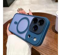 HJZSZX Coque Rigide magnétique Mate pour iPhone 12ProMax, Chargement sans Fil (pour iPhone 12ProMax/Bleu foncé)