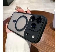 HJZSZX Coque Rigide magnétique Mate pour iPhone 13ProMax, Chargement sans Fil (pour iPhone 13ProMax/Noir)