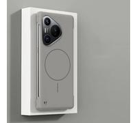 HJZSZX Coque Ultra Fine sans Cadre pour Huawei P60, Chargeur magnétique sans Fil (pour Huawei P60/Gris)