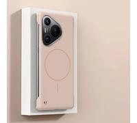 HJZSZX Coque Ultra Fine sans Cadre pour Huawei P60, Chargeur sans Fil magnétique (pour Huawei P60/rose)