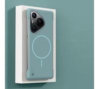 HJZSZX Coque Ultra Fine sans Cadre pour Huawei P60 Pro, Chargeur magnétique sans Fil (pour Huawei P60 Pro/Vert)