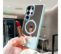 HJZSZX Étui de téléphone magnétique de Luxe à Paillettes pour Galaxy S21 (Galaxy S21/Bleu Ciel)