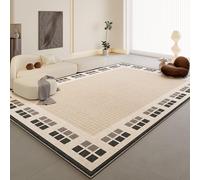 HJZSZX Tapis de Salon Couleur crème, décoration intérieure, canapé léger, Aspect Luxueux et épais (160 x 230 cm (5,3 x 7,6 pi/XM-QR-44)