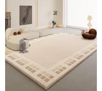 HJZSZX Tapis de Salon Couleur crème, idéal pour la décoration intérieure, canapé léger et Luxueux, Aspect épais (80 x 120 cm (2,6 x 3,9 pi/XM-QR-47))