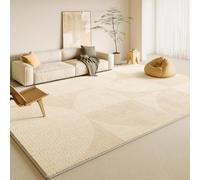 HJZSZX Tapis de Salon Couleur crème, idéal pour la décoration intérieure, canapé léger et Luxueux, Aspect épais (80 x 120 cm (2,6 x 3,9 pi/XM-QR-45)