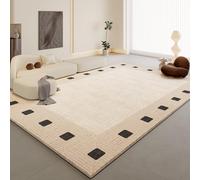 HJZSZX Tapis de Salon Couleur crème, idéal pour la décoration intérieure, canapé léger et Luxueux, Aspect épais (120 x 200 cm (3,9 x 6,6 pi/XM-QR-46)