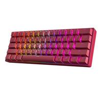 HK Gaming Clavier mécanique GK61 v3 60% – 61 touches RVB – ANSI US, rose, Gateron Optical Brown