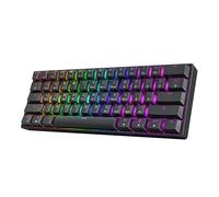 HK GAMING GK61 60 % v3 | Clavier de jeu mécanique compact | 61 touches multicolores RVB LED éclairées pour PC/Mac | Disposition ANSI US (noir, Speed Yellow Switch)