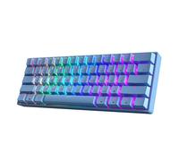 HK GAMING GK61 Clavier de jeu mécanique 60 % v3, 61 touches multicolores RVB rétroéclairé pour joueur de PC/Mac, disposition américaine (bleu, cerise Mx Speed argent)