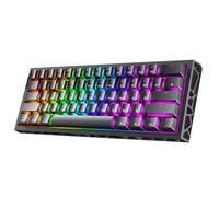 HK GAMING GK61HE - Clavier de jeu mécanique magnétique 60 % - Passage rapide de 0,1 mm - 61 touches RVB multicolores - Fréquence de sondage de 1 kHz - PC/Mac Gamer - Design américain (CNC noir)