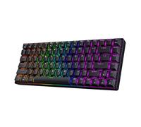 HK GAMING GK75 Clavier de jeu mécanique 75 % v3, 84 touches multicolores RVB rétroéclairé pour joueur de PC/Mac, disposition américaine (noir, mécanique noir)