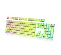 HK Gaming Lot de 108 touches épaisses PBT à double injection pour clavier mécanique de jeu équipé en switchs MX (Pistachio)