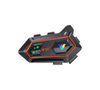 HK&Hanker Y20-2X - Casque moto avec oreillette Bluetooth, éclairage RGB multicolore, Bluetooth 5.3, intercom deux personnes 1000 m (1 p
