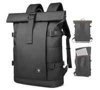 hk Sac à Dos Rolltop étanche Antivol Sac à Dos Ordinateur Portable 15.6 Pouces Grand Sac à Dos Extensible 28l pour Hommes Femmes Travail Voyage Université