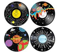HK Studio Hippie Decor, Posters for Room Aesthetic - Record Decor, Music Themed Party Decorations, 4pcs 12"