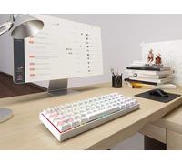 Hk Venus Rvb - Clavier Mécanique De Gaming - Configuration 60% - Usb Type C - Châssis En Aluminium (Marron Et Blanc)