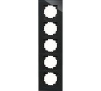 HK07 Cadre de Protection en Verre pour 5 Prises Noir