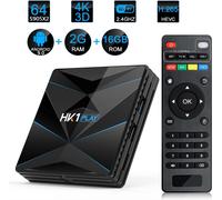 HK1 Play Smart TV Box Android 9.0 Amlogic S905 X2 2.4G/5G Dual WiFi USB3.0 BT4.2 Support 4K H.265 Media Player 2+16G Prise UE