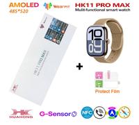 Hk11 Pro Max Montre Intelligente Originale 4Gb Rom Ai Robot Partage De Réseau Amoled Nfc Boussole Gps 3D Menu Chatgpt Montre Pour Ios Android.Gold.