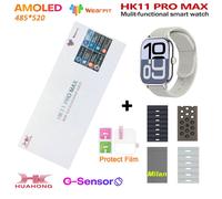 Hk11 Pro Max Montre Intelligente Originale 4Gb Rom Ai Robot Partage De Réseau Amoled Nfc Boussole Gps 3D Menu Chatgpt Montre Pour Ios Android.Sp-Gr-Mi-Si-Oc-Wh-Bl.