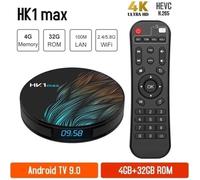 HK1MAX Smart tv box Android 10 4GB+32GB 2.4G-5GWifi BT4,0 RK3318 Quad Core 4K hk1 max Décodeur Netflix Media Player