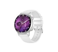 (HK39-Silicone blanc) NFC Access Ultra mince écran 1,1 pouces HK39 montre intelligente sport étanche femmes cycle