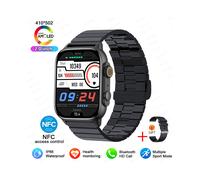 (HK9 Ultra Original Acier Noir B) 2025 Nouvelle montre connectée HK95 Ultra Série HK8 Pro, écran NFC,