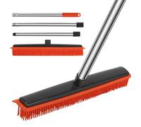 HKABCXT Balai Brosse ExtéRieur Balai en Silicone à Poils Caoutchouc Anti-Rayures for sols, Tapis, carrelages, fenêtres, Jardins, Balayage(Red)