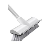HKABCXT Balai Brosse ExtéRieur Brosse à récurer for Sol avec Long Manche 2 en 1, grattoir et Brosse, Poils durs, for Le Nettoyage de la Salle Bain