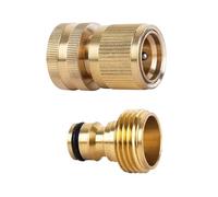 HKABCXT Connecteur Waterstop Raccord Rapide for Tuyau d'arrosage 3/4 po en Laiton, Filetage Femelle, connecteur de Robinet mâle, Joint spécial for Lavage Voiture