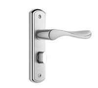 HKABCXT PoignéEs De Porte Serrure de porte salle bain en bois sans clé, serrure portable for meubles, poignée verrouillage aluminium for la maison(35mm,125MM PITCH ROW_WITHOUT KEY)