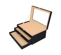 HKABCXT présentoir stylos bois Coffret de rangement en cuir for stylos-plumes, 12/24/36 emplacements, type tiroir, boîte flanelle(Color 1)