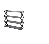 HKABCXT Support de Chaussures Pliable Étagère à Chaussures for Porte d'entrée légère Non tissée(Black)