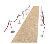 HKABCXT Tapis Mariage Tapis à Paillettes de Mariage, Accessoires,Piste d'allée, décoration Couloir for fête Banquet(Light Gold)