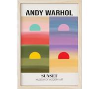 HKAHF AJWUQ Affiche célèbre Andy Warhol au lever du soleil - Art mural rétro d'Andy Warhol - Impression sur toile nordique pour salon - 40 x 60 cm - 1 sans cadre
