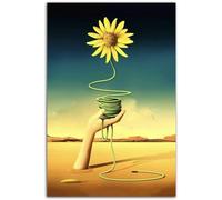 HKAHF AJWUQ Affiche Salvador Dali célèbre « Fleur de tournesol » Art mural Salvador Dali Impression sur toile pour décoration d'intérieur 60 x 90 cm Sans cadre