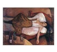 HKAHF AJWUQ Affiches célèbres de l’Exposition Edvard Munch 《Ennuyeux》 Art Mural Imprimés Abstraits Peinture sur Toile d’Edvard Munch pour décoration intérieure 15x20cmx1 sans Cadre