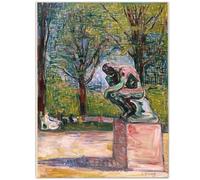 HKAHF AJWUQ Affiches célèbres de l’Exposition Edvard Munch 《Thinker》 Wall Art Abstract Peinture sur Toile d’Edvard Munch pour décoration intérieure 60x80cmx1 sans Cadre