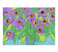 HKAHF AJWUQ Affiches Walasse Ting Art Mural Sea of Flowers Gravures Nordiques Peinture Moderne sur Toile Tableau Rothko pour intérieur Décoration intérieure 60x80cm sans Cadre