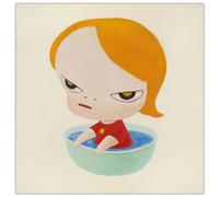 HKAHF AJWUQ Affiches Yoshitomo Nara《La tempête》Art Mural Yoshitomo Nara Impressions Yoshitomo Nara Peinture sur Toile Pop Art Image pour Décoration Intérieure 30x30cm sans Cadre