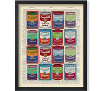 HKAHF AJWUQ Andy Warhol Affiches sur Toile 《Campbell’s Soup Canettes》Art Mural Andy Warhol Peinture Andy Warhol Impressions pour Le Salon Décor Photos 10x25cm sans Cadre