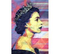 HKAHF AJWUQ Art Mural d’Exposition Elizabeth II《The Queen》Affiche Elizabeth II Peinture rétro sur Toile pour décoration de Salon 40x60cmx1 sans Cadre