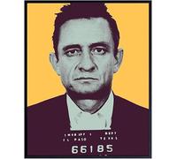 HKAHF AJWUQ Célèbre Affiche d’Andy Warhol Art Mural Johnny Cash Estampes rétro d’Andy Warhol Peinture Nordique sur Toile pour décor de Salon 30x40cmx1 sans Cadre